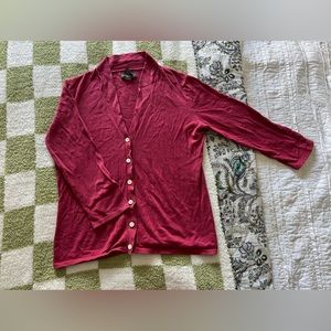 Banana Republic Raspberry cardigan size M